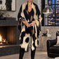 Designer Snow Leopard Cashmere Wrap - Premium Animal Print Luxury Scarf