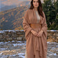 Heavyweight Plant-Dyed Cashmere Wrap | Tan