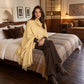 Heavyweight Plant-Dyed Cashmere Wrap | Mustard