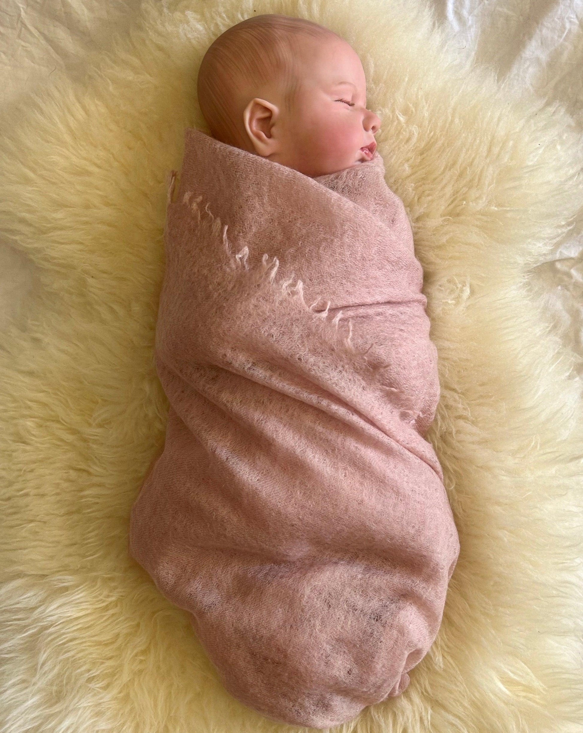 Cashmere Baby Blanket Hand-loomed Rose - Cashmere Luxe