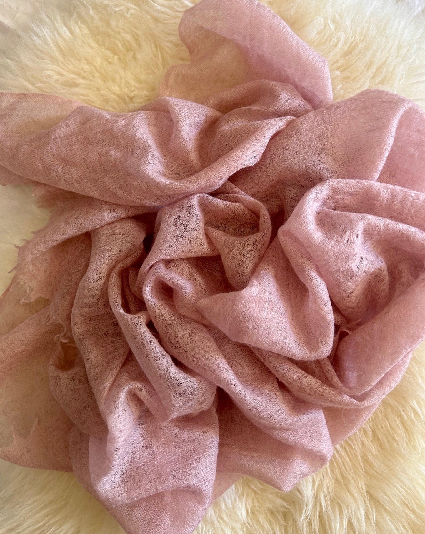 Cashmere Baby Blanket Hand-loomed Rose - Cashmere Luxe