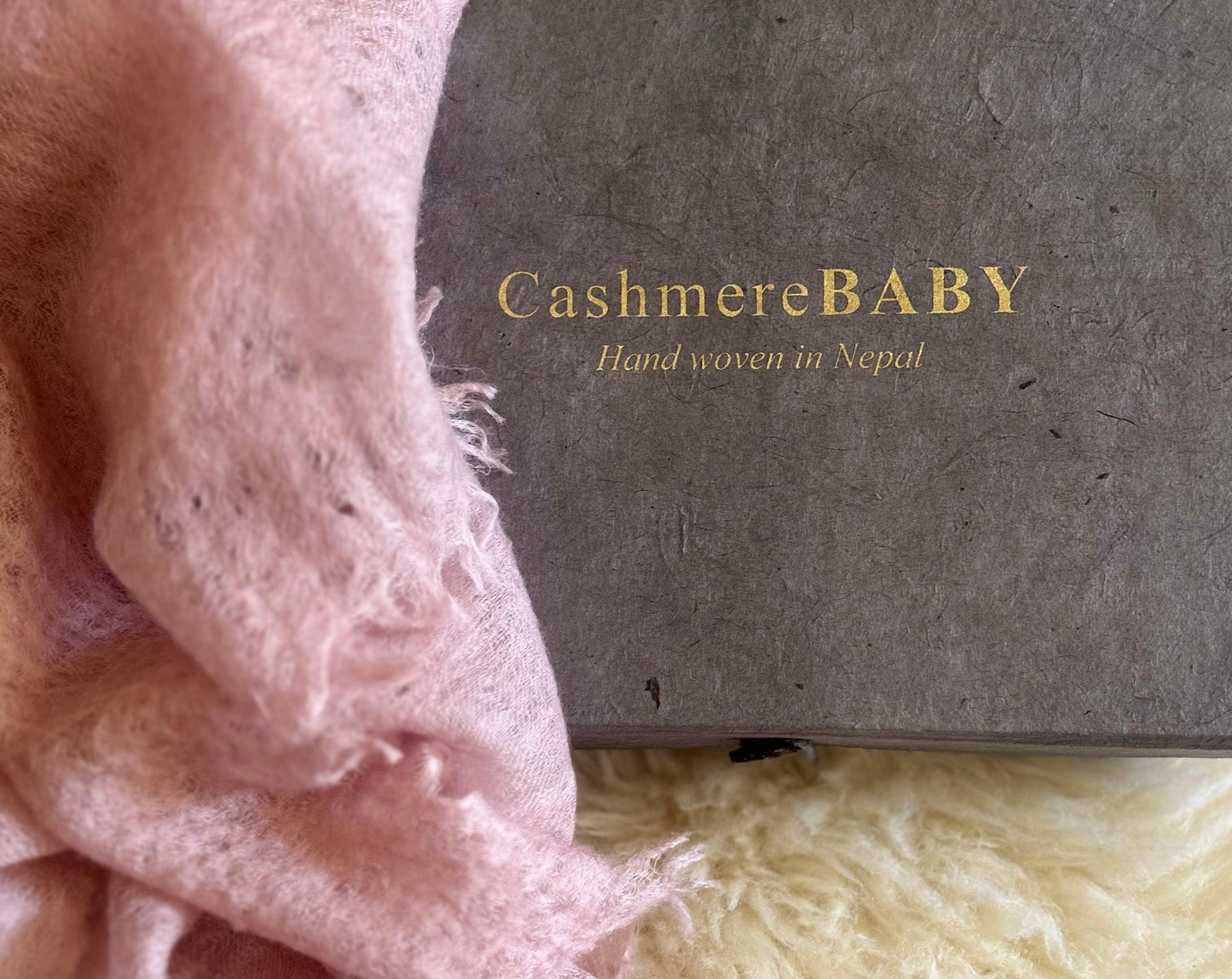 Cashmere Baby Blanket Hand-loomed Rose - Cashmere Luxe