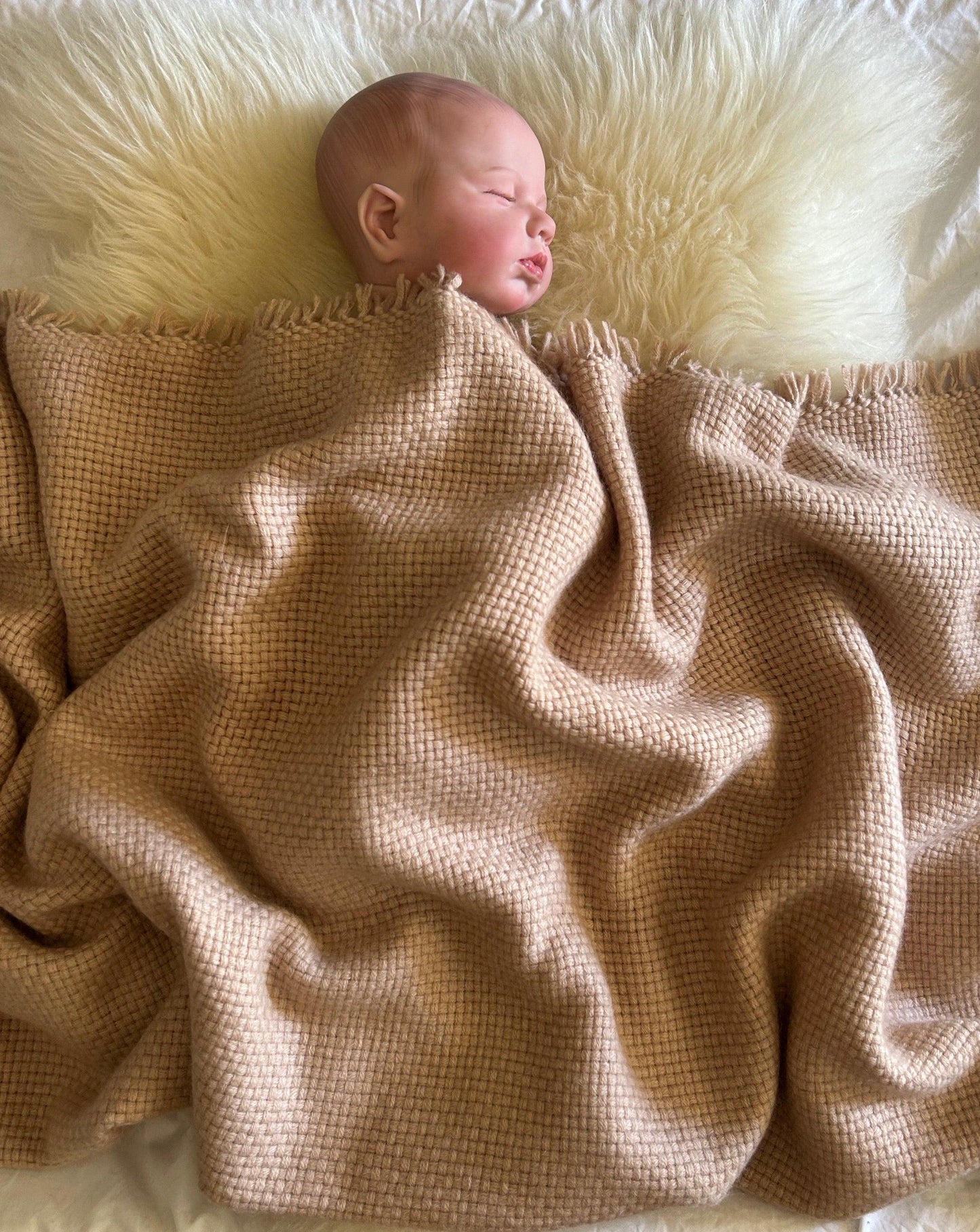 Cashmere Baby Blanket hand-Woven Dew - Cashmere Luxe