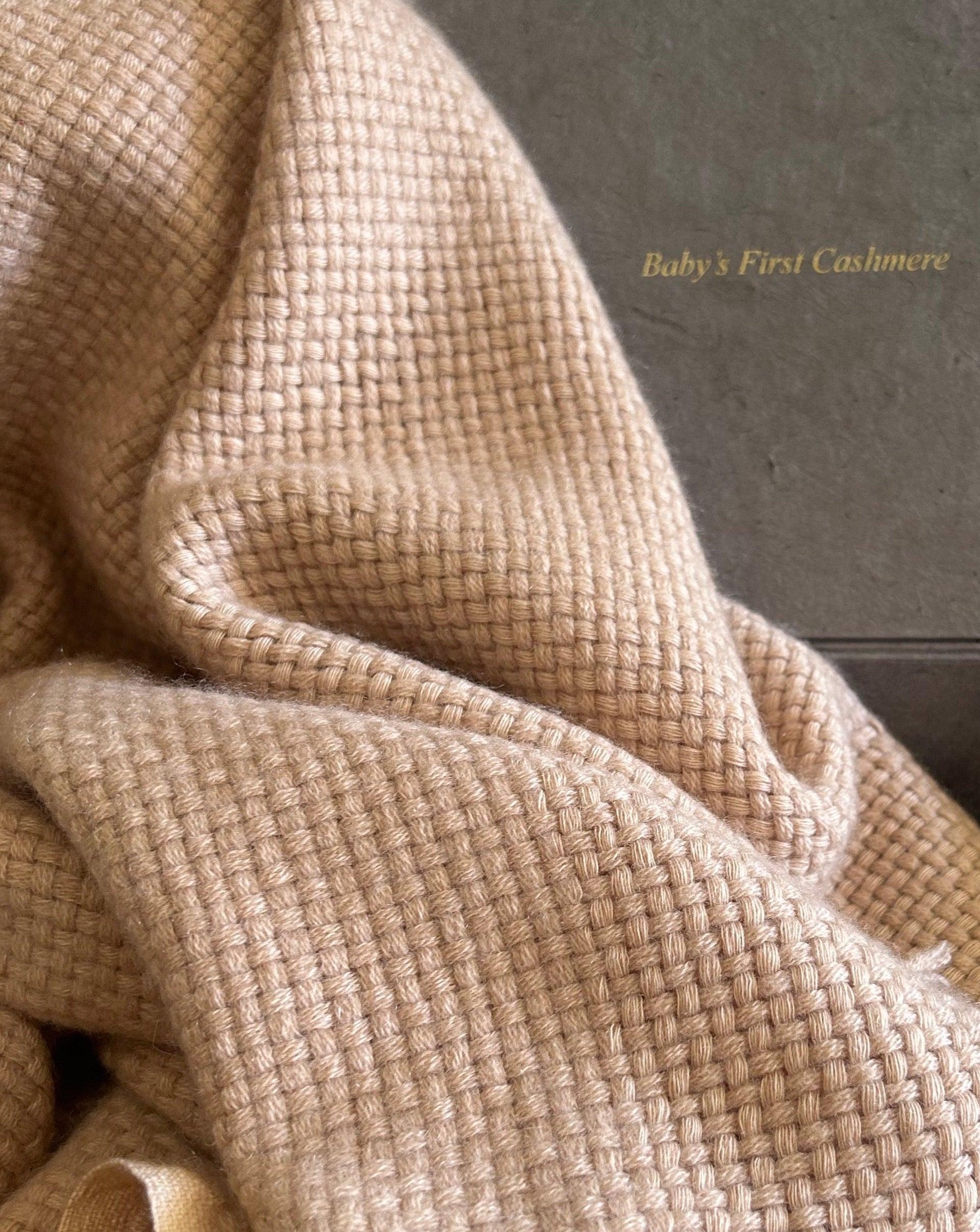 Cashmere Baby Blanket hand-Woven Dew - Cashmere Luxe