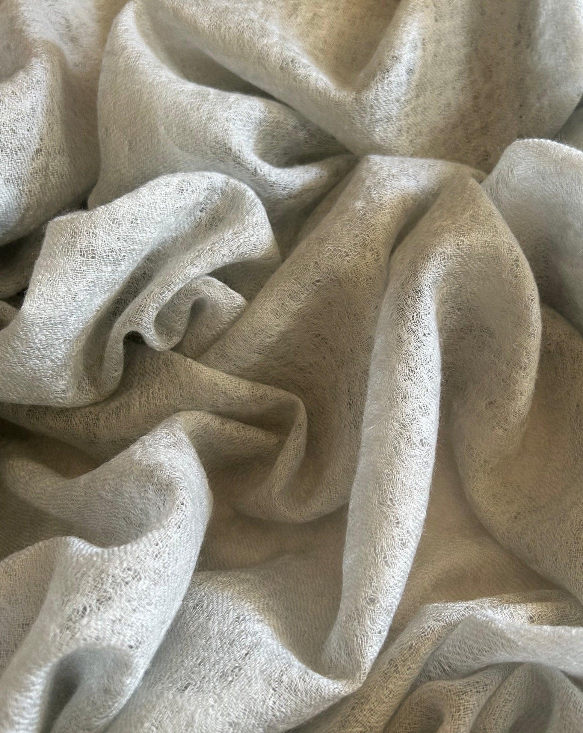 Cashmere Baby Blanket Hand-Woven Grey - Cashmere Luxe