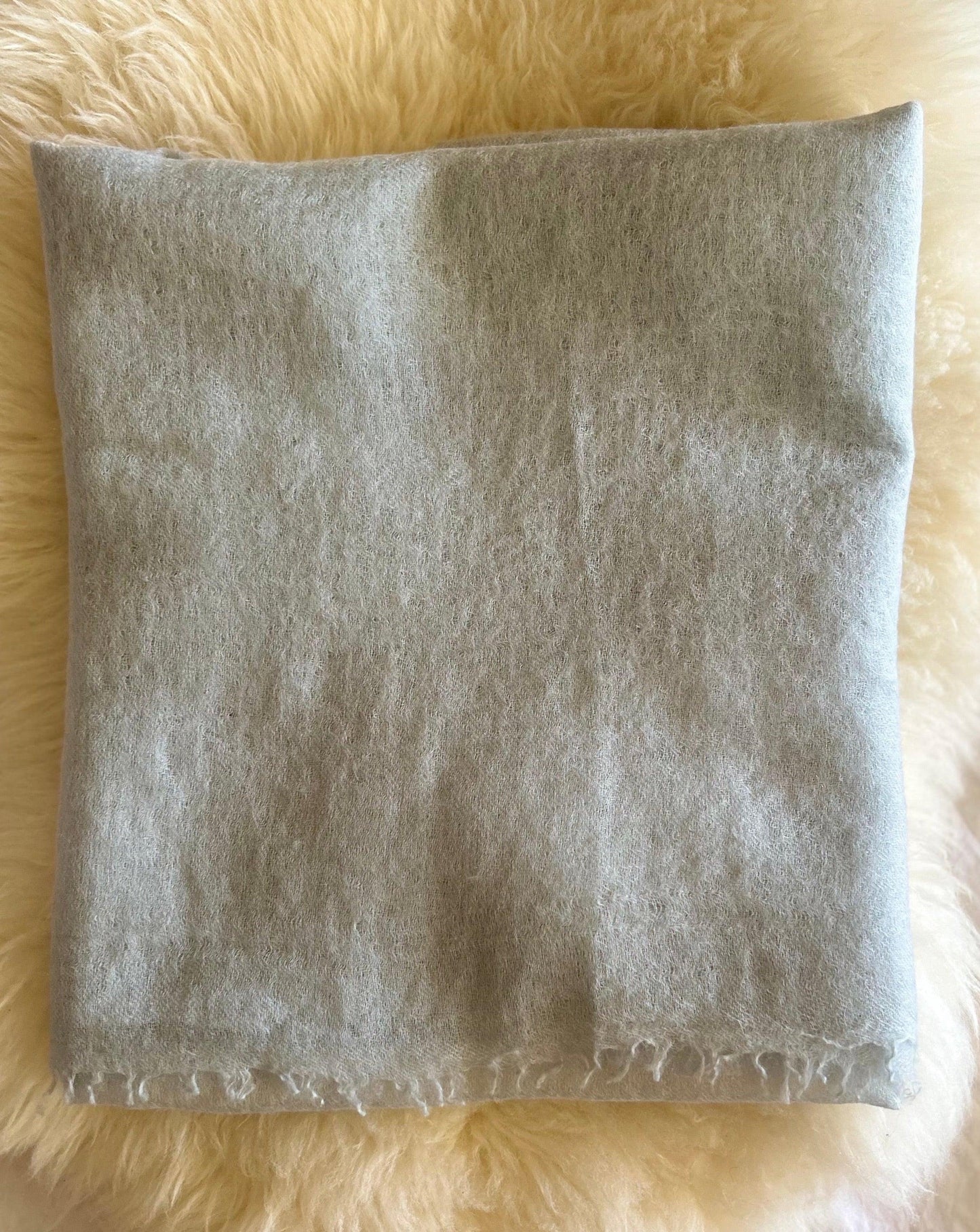 Cashmere Baby Blanket Hand-Woven Grey - Cashmere Luxe