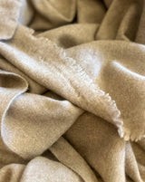 Cashmere Blanket Hand-Woven Natural Tan - Cashmere Luxe