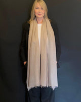 Cashmere Softly Felted Scarf - Lilac Grey - Cashmere Luxe