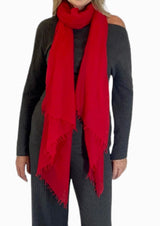 Cheery Red Cashmere Scarf - Cashmere Luxe