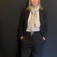 Heavy Felted Scarf -Hand Tie Dyed Grey - Cashmere Luxe