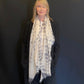 Heavy Felted Scarf -Hand Tie Dyed Grey - Cashmere Luxe