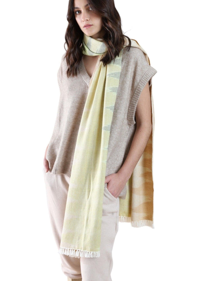 IKAT WRAP EARTH - Cashmere Luxe