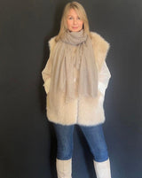 LIGHT WEIGHT CASHMERE WRAP - WARM GREY - Cashmere Luxe