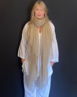 LIGHT-WEIGHT CASHMERE WRAPS - NATURAL - Cashmere Luxe