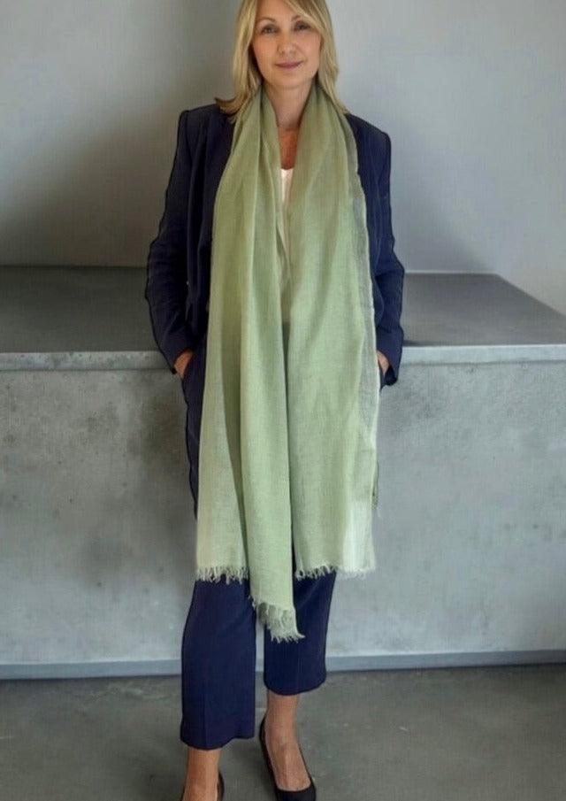 Matcha Cashmere Scarf - Cashmere Luxe