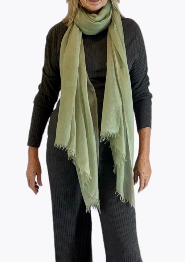 Matcha Cashmere Scarf - Cashmere Luxe