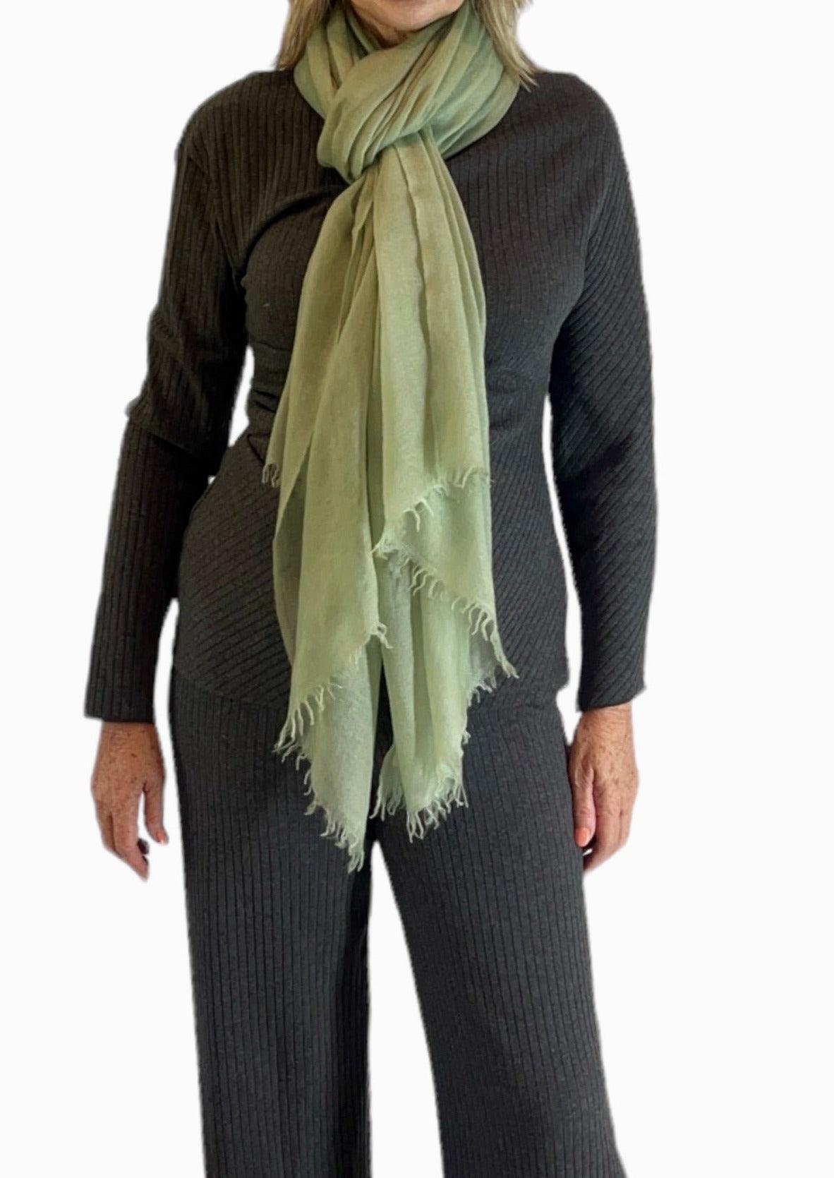 Matcha Cashmere Scarf - Cashmere Luxe