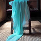 Premium Opal Blue Cashmere Wrap - Handwoven Himalayan Luxury Scarf