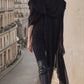 PURE CASHMERE WRAP BLACK