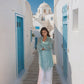 PURE CASHMERE OPAL BLUE WRAP