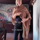 Handwoven Cashmere & Wool Travel Wrap — Camel