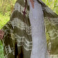 Forest Green, Brown & White Cashmere Wrap – Handloom Himalayan Limited Edition
