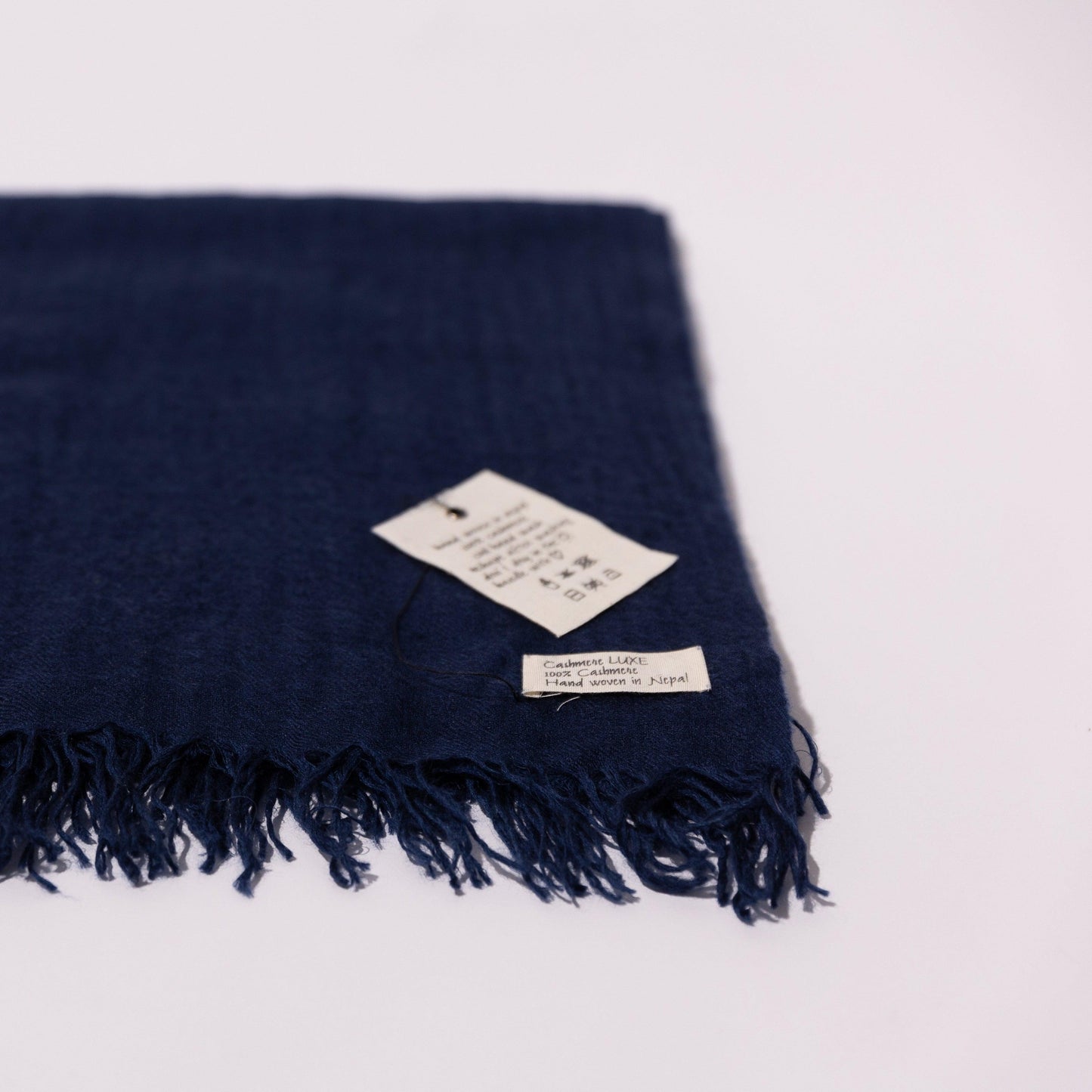 PURE CASHMERE NAVY WRAP - Cashmere Luxe