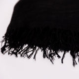 PURE CASHMERE WRAP BLACK - Cashmere Luxe