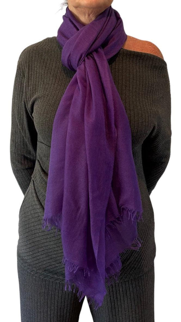 Royal Purple Cashmere scarf - Cashmere Luxe