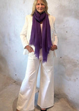 Royal Purple Cashmere scarf - Cashmere Luxe