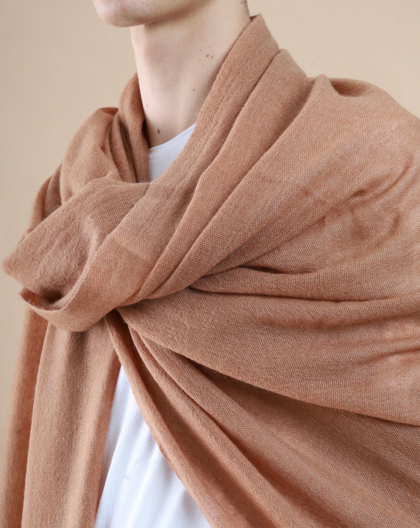 Travel Wrap Camel - Cashmere Luxe