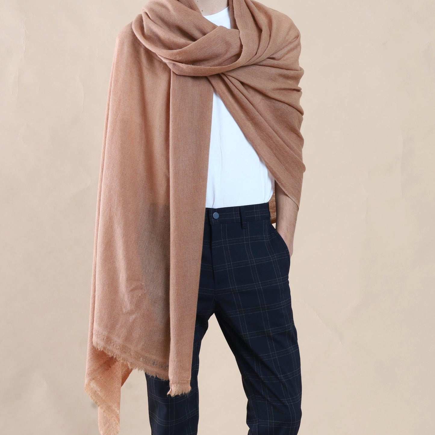 Travel Wrap Camel - Cashmere Luxe