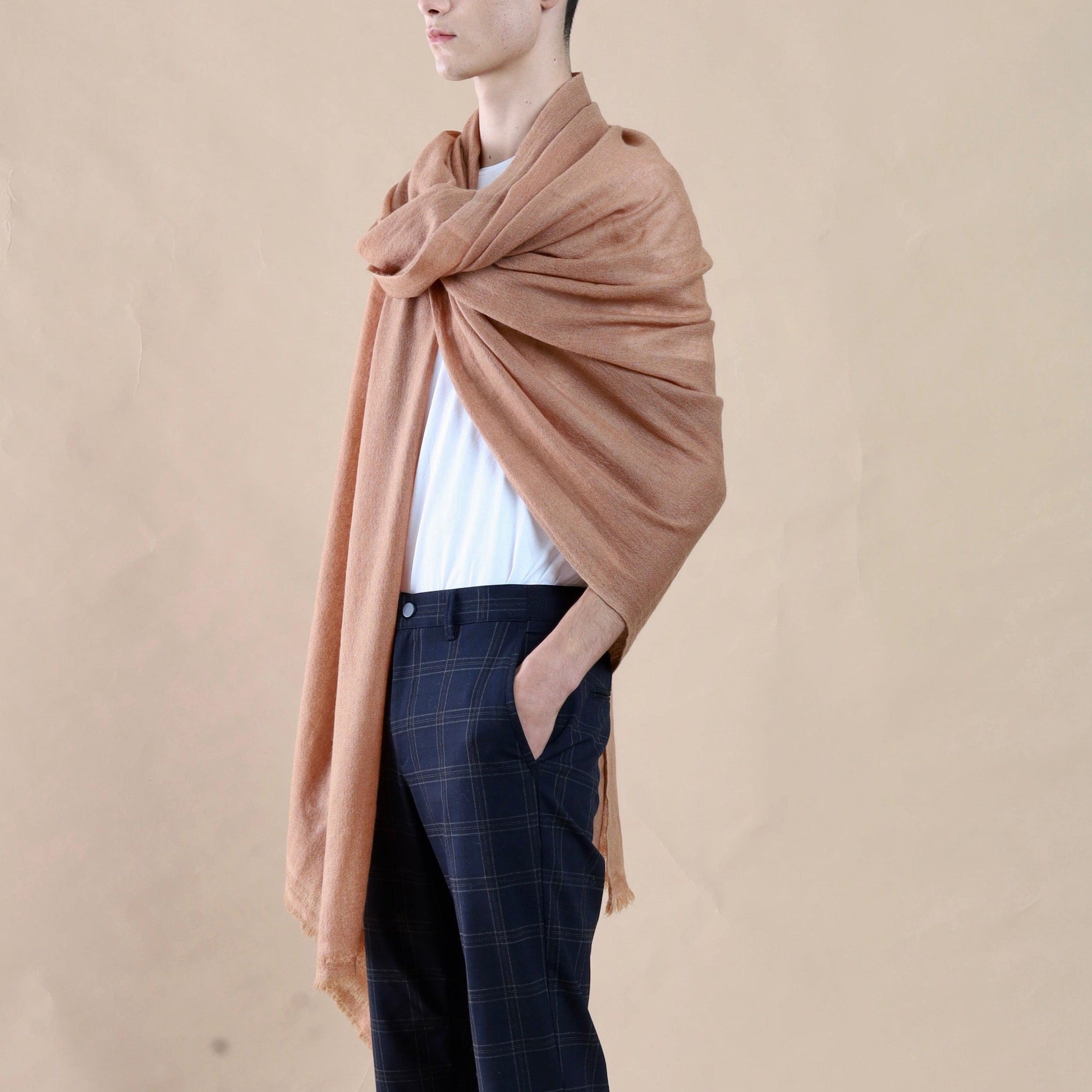 Travel Wrap Camel - Cashmere Luxe