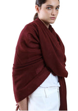 TRAVEL WRAP MAROON - Cashmere Luxe