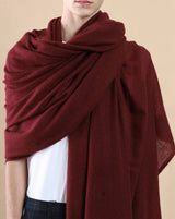 Travel Wrap Maroon - Cashmere Luxe