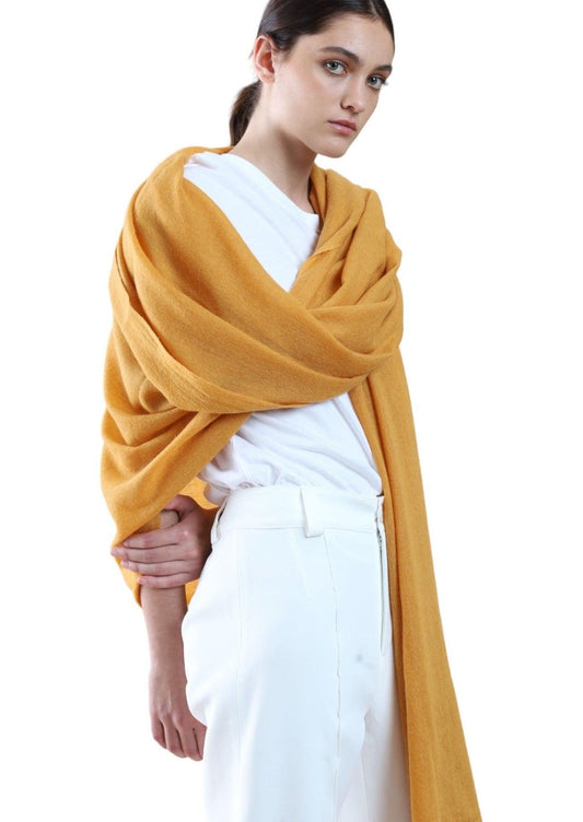 TRAVEL WRAP SUNFLOWER - Cashmere Luxe