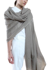 TRAVEL WRAP TAUPE - Cashmere Luxe